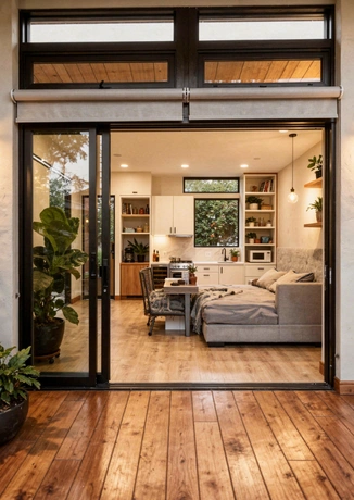 beautiful ADU interior living space designed by ADU Now LA in Los Angeles